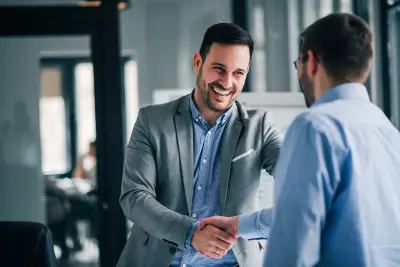 two business men shaking hands