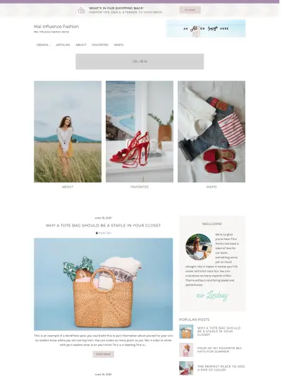 Mai Influence Fashion Theme Screen Mockup