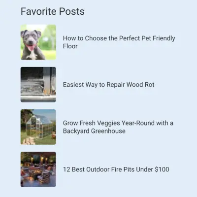 Sidebar posts list block pattern