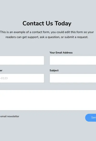 Contact form section