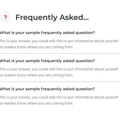 FAQ text section