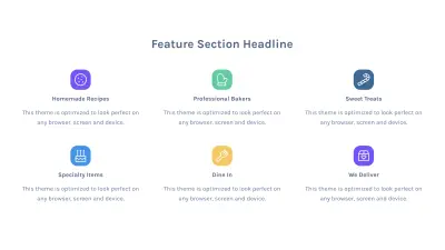Feature with Mai Icons section