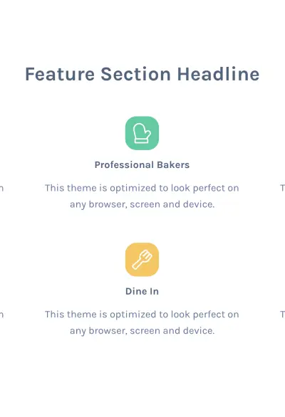 Feature with Mai Icons section