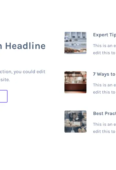 Feature with Mai Post Grid section