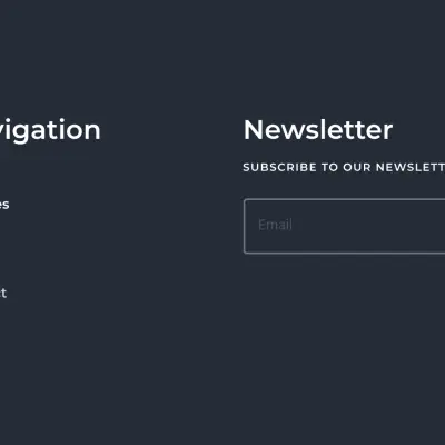 Footer with Mai Columns section
