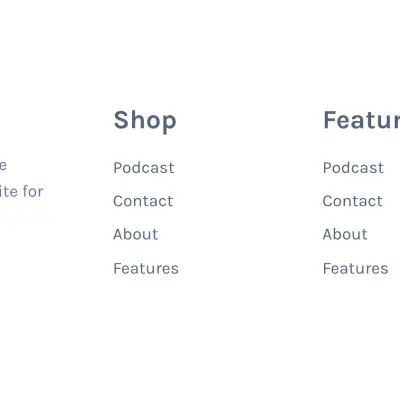 Footer with Mai Columns section
