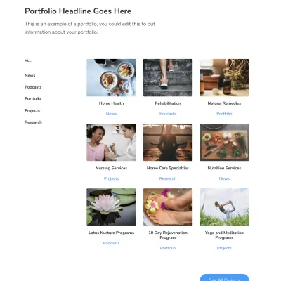 Portfolio section with Mai Post Grid