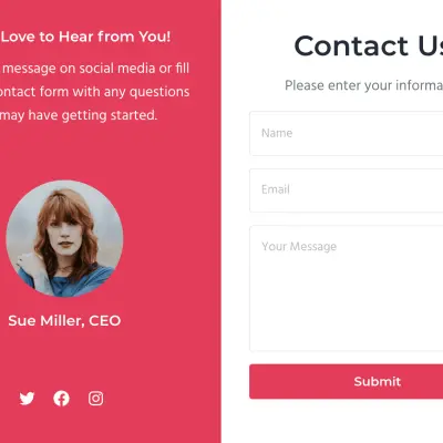 Mai Columns with contact form