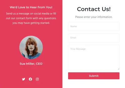 Mai Columns with contact form