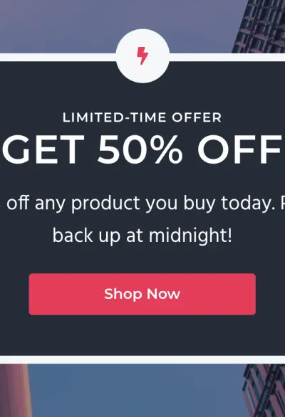 Shop Sales CTA