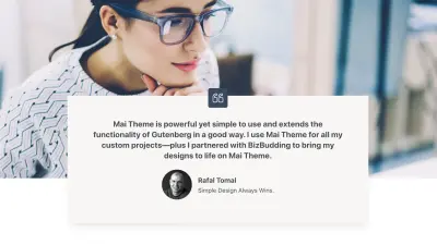 Mai Testimonials section