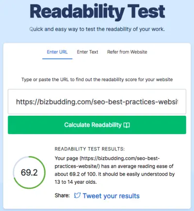 Flesch-Kincaid Readability Index Test