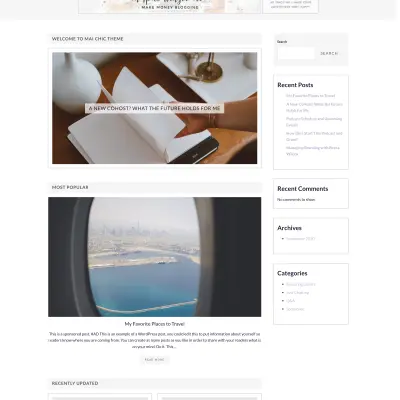Mai Chic Podcast demo homepage