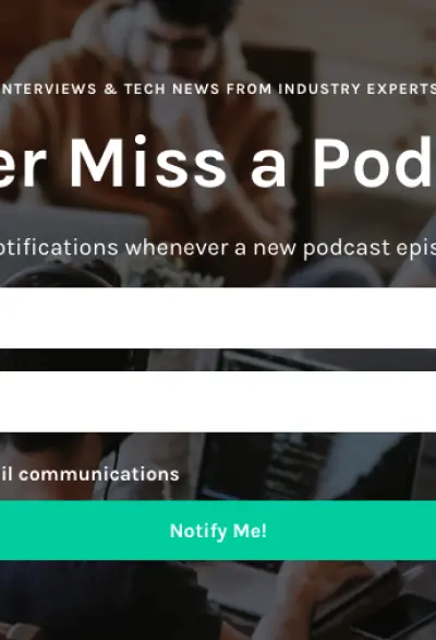 photo of podcast pattern CTA