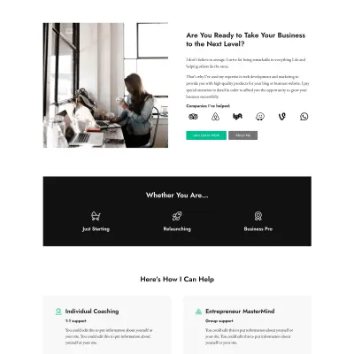 Mai Pure Work With Me Landing Page