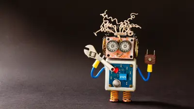 Crazy ai chatgpt robot ready with adjustable spanner
