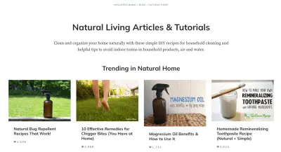 Wellness Mama category pages have rich content

